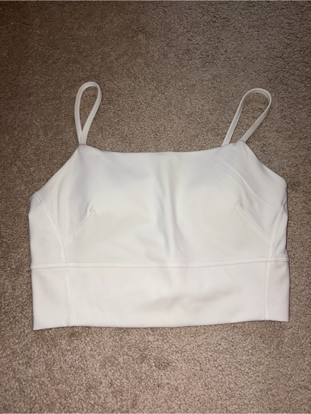 Lululemon cropped bra top white